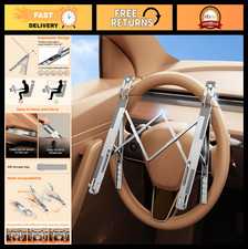 Adjustable Car Laptop Mount Steering Wheel Tray - Portable Desk for Work & Trave picture