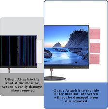 2 Pcs Frameless Monitor Memo Board for No Edge Monitors, Flexible Clear PET C... picture