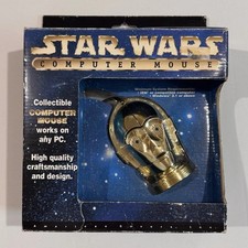 Star Wars C-3PO Computer Mouse NEW Vintage Computing Chrome Collectible Novelty picture