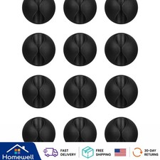 Compact 12-Pack Black Adhesive Wire Clips for Effortless Cable Management picture