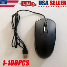 USB 2.0 Optical Wired Scroll Wheel Mouse PC Laptop Notebook Desktop Black Lot picture
