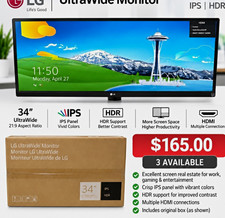 LG UltraWide Monitor 34in IPS 21:9 HDR HDMI Black picture