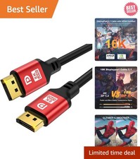 Versatile 20FT DisplayPort Cable - Supports 32.4Gbps, Ideal for Multiple Devices picture