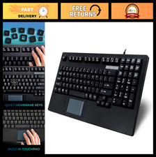 USB Touchpad Keyboard - Rackmount EasyTouch, Black, Compact Design, Ideal for Ho picture