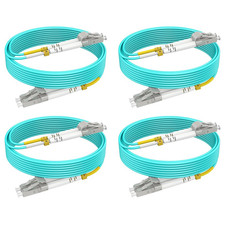 OM4 Multimode LC to LC Fiber Patch Cable MMF, 3Ft/1M, 4Pack picture