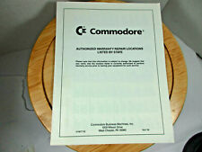 vintage 1989 Commodore Authorized Warranty Repair Locations computer publication picture