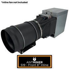 Antminer Front + PSU 8 Inch AC Infinity Inline Fan Shroud KS5 KS3 K7 S21 S19 D9 picture