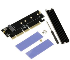 KALEA-INFORMATIQUE PCIe x16 Adapter Controller Card For M2 NVMe SSD picture