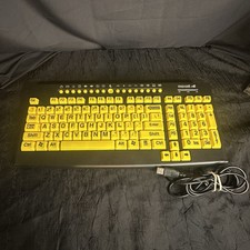 Maxell Large Print Keyboard Zoom Text Wired TESTED & WORKS picture