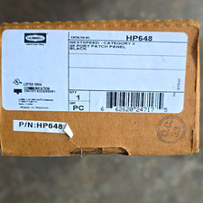 Hubbell NextSpeed HP648 Cat6 48-Port RJ-45 Patch Panel Black 2U 19in picture