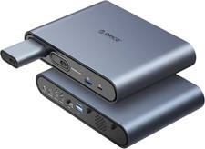 ORICO 10 in 1 USB-C Docking Station with Dual M.2 NVMe/SATA SSD Enclosure PTM2 picture