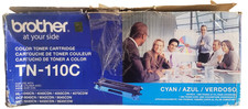 Brother TN-110C TN110C Cyan Toner Cartridge New Sealed With Open Deformed Box picture