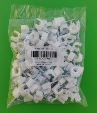 (10 BAGS) Perfect Vision #PVCCS-WHT RG6 Nail On Cable Clips - 100 PCS/BAG picture
