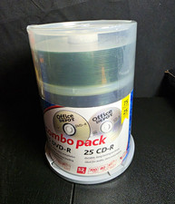 Office Depot 100 Disc Combo Pack 75 DVD-R 25 CD-R Blank Media NEW SEALED picture