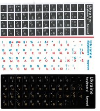 2 x Keyboard Stickers UKRAINIAN RUSSIAN ENGLISH Ukraine picture