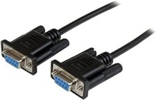 StarTech.com 1m Black DB9 RS232 Serial Null Modem Cable F/F - DB9 Female to picture