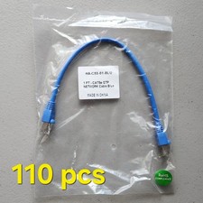 BULK 110pcs - 1 Ft CAT5e Snagless Shielded (STP) Network Patch Cable, Blue NEW picture