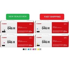 Canon 046H High Yield Toner Cartridge Set Black, Cyan, Magenta, - New Sealed Box picture