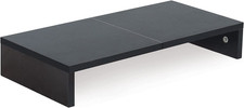 20 Inch Monitor Stand Riser for Desk, Wood Computer Stand, Black picture