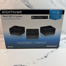 NETGEAR Nighthawk AX1800 MK63S-100NAS Black Home Mesh WiFi 6 System picture