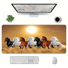 1pc of a Galloping Horse Design, Large Gaming Mouse Pad, Suitable for Laptop/D picture