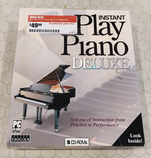 Instant Play Piano Deluxe, Topics, Windows PC, 5 CD-ROMs, 2004, SEALED picture