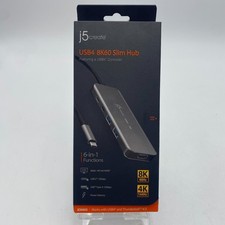 j5 Create JCH453 USB4 8K50 Multi-Port 6 in 1 Slim Hub New in Box picture
