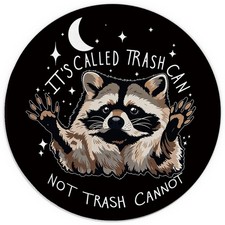 Funny Raccoon Mouse Pad Trash Can Not Trash Cannot Round 7.9x7.9 In picture