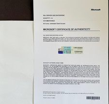 Microsoft SQL Server 2025 ENTERPRISE 40 Core Unlimited User CALs CoA Authentic picture