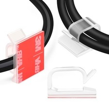 Self-Adhesive 120PCS White Cable Wire Clips for Neat Organizational Solutions picture