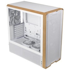 Lian Li LANCOOL 217 Genuine Walnut Wood LAN217W Mid-Tower ATX Case White picture