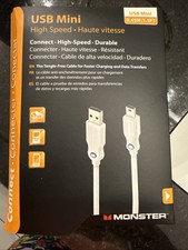 New MONSTER Essentials USB Mini 0.5/1.64Ft Cable (Standard USB to USB Mini) picture