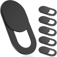 6 Pack Black Webcam Cover Blocker - Easy Installation & Privacy Security picture