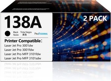 138X W1380X Toner cartridges High Yield WITH CHIP HP 138A W1380A Black 2-pack BN picture