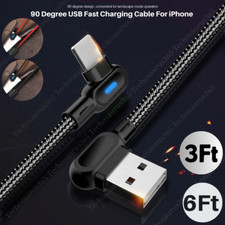 1/3Pack 90 Degree Fast Charger Cable Right Angle For iPhone 14 13 12 11 XR 8 7 6 picture