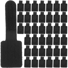 40Pcs Durable Nylon Cable Ties Straps Self Adhesive Reusable Black Cord picture