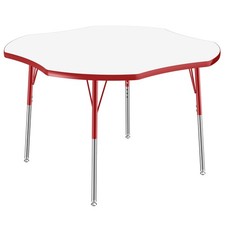 Dry Erase Table 48 x Clover Swivel Glide Legs Red FDP 10233-DERD picture