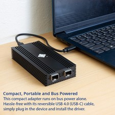 USB 4.0 Type-C 10G to Dual Fiber SFP+ Port Network Adapter picture