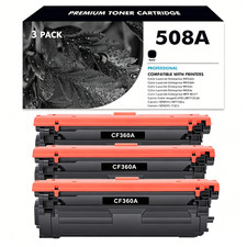 3 PK Black Toner Cartridge for HP 508A CF360A LaserJet Enterprise M553dn M553x picture
