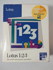 Lotus 123 Spreadsheet Software Release 2.3 DOS 1991 for Vintage IBM PCs picture