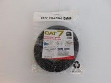 ^^ TERA GRAND CATEGORY 7 ROUND ETHERNET PATCH CABLE BLACK 50FT NEW (QKM10) picture