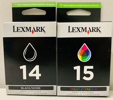 New Genuine Lexmark 14 15 2PK Ink Cartridge Series X2600 Z Series Z2300 picture