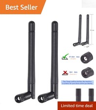 Versatile Dual Band 2.4GHz 5GHz RP-SMA Male Antennas - 2-Pack for All Devices picture