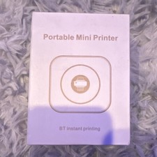 Portable Thermal Mini Mobile Printer, Bluetooth Inkless B&W Label & Photo Print picture