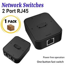 RJ45 Gigabit Ethernet Splitter LAN Network Internet 2 in 1 Out,1 in 2Out Adapter picture
