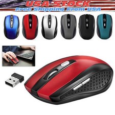 2 Wireless Optical Mouse Mice 2.4GHz USB Receiver For Laptop PC Computer DPI USA picture