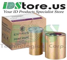 New Entrust 525900-015 Gold Metallic Monochrome Ribbon - 1500 prints picture