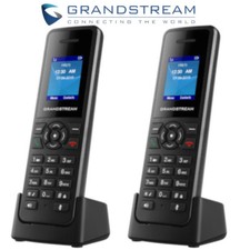2 Grandstream DP720 DECT Cordless HD VoIP Telephone Handset Black REQUIRES DP750 picture