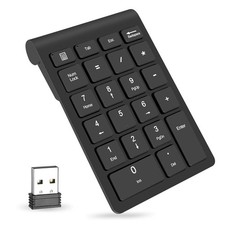 Foloda Wireless Number Pads for Laptop, Numeric Keypad Numpad 22 Keys Portable picture