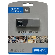256GB USB 3.0 Flash Drive Memory Stick Thumb Drive USB-A PNY Turbo Attache 3 New picture